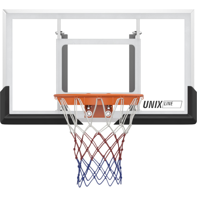 Баскетбольный щит с кольцом и сеткой UNIX Line B-Backboard-PC 50"x32" R45 BSBS50PCBK